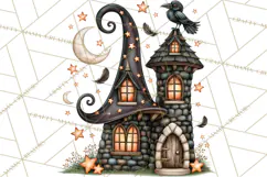 Midnight Halloween Fairy World PNG, Fall Fairies Product Image 3