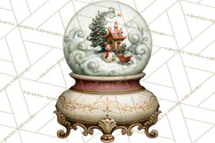 Vintage Christmas Clipart PNG, Christmas Retro Characters Product Image 3