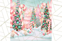 Merry And Bright Christmas Watercolor PNG Product Image 4