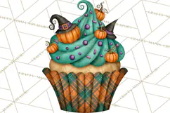 Halloween Cupcake Clipart PNG, Halloween Sweet Treats Product Image 4