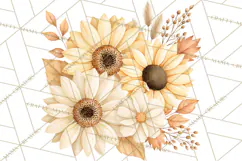 Fall Animals Clipart PNG, Autumn Floral Designs Product Image 4