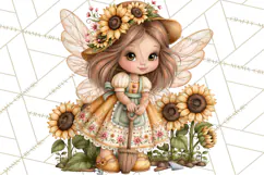 Sunflower Fairy World PNG, Fall Fairies Product Image 4