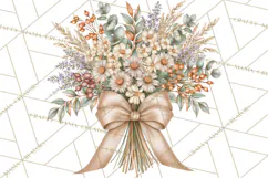 Autumn Botanicals Clipart PNG, Fall Floral Pumpkins Product Image 5