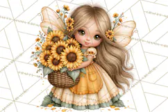 Sunflower Fairy World PNG, Fall Fairies Product Image 5