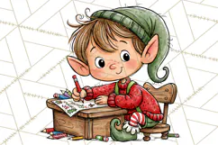 Christmas School Clipart PNG, Teacher Classroom Holiday Png Product Image 4