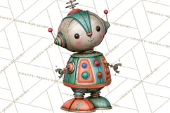 Atomic Age Space Clipart PNG, Retro 1950's Astronaut Decor Product Image 2