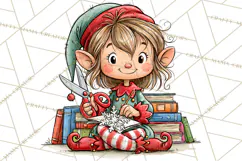Christmas School Clipart PNG, Teacher Classroom Holiday Png Product Image 5