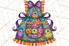 Bright Halloween Kitchen Clipart PNG, Spooky Aprons Mixers Product Image 2