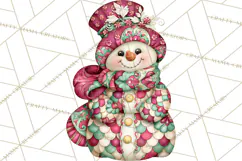 Whimsical Christmas Snowman Clipart PNG Product Image 2