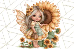 Sunflower Fairy World PNG, Fall Fairies Product Image 2