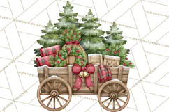 Christmas Tree Farm PNG Clipart, Santa & Elf Characters Product Image 2