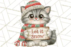 Christmas Animal Clipart PNG, Festive Animals Sign Clip Art Product Image 3