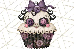 Halloween Monster Cupcake Clipart Png, Halloween Sweets Product Image 3