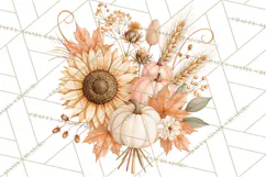 Fall Animals Clipart PNG, Autumn Floral Designs Product Image 3