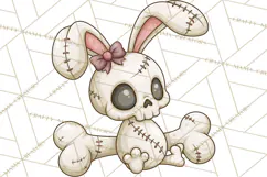 Cute Zombie Bunnies PNG Clipart, Halloween Animals Product Image 3