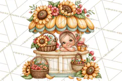 Sunflower Fairy World PNG, Fall Fairies Product Image 3