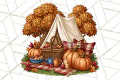 Halloween Camper Clipart PNG Vintage Camping Designs Product Image 2