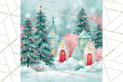 Merry And Bright Christmas Watercolor PNG Product Image 4