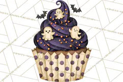 Halloween Cupcake Clipart PNG, Halloween Sweet Treats Product Image 4