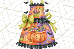 Bright Halloween Kitchen Clipart PNG, Spooky Aprons Mixers Product Image 4