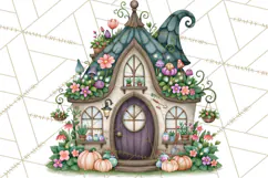 Halloween Village Clipart PNG, Spooky Cottage Town Product Image 4