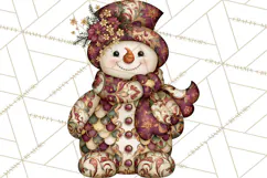 Whimsical Christmas Snowman Clipart PNG Product Image 5