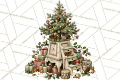 Vintage Christmas Clipart PNG, Christmas Retro Characters Product Image 4