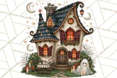 Midnight Halloween Fairy World PNG, Fall Fairies Product Image 5