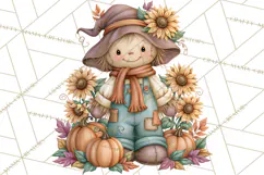 Autumn Village Clipart PNG, Cozy Fall Cottage Town Product Image 5