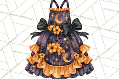 Bright Halloween Kitchen Clipart PNG, Spooky Aprons Mixers Product Image 2