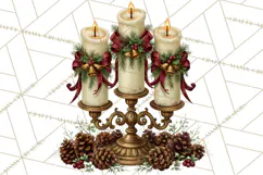 Vintage Christmas Clipart PNG, Christmas Retro Characters Product Image 5