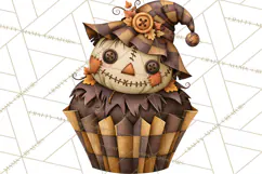 Halloween Monster Cupcake Clipart Png, Halloween Sweets Product Image 3