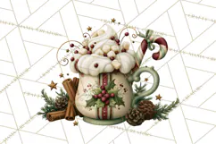 Vintage Christmas Clipart PNG, Christmas Retro Characters Product Image 2