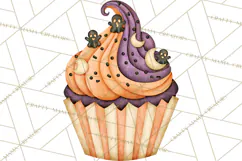 Halloween Cupcake Clipart PNG, Halloween Sweet Treats Product Image 3