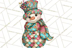 Whimsical Christmas Snowman Clipart PNG Product Image 4