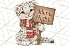 Christmas Animal Clipart PNG, Festive Animals Sign Clip Art Product Image 4