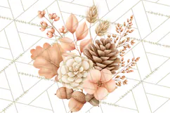 Fall Animals Clipart PNG, Autumn Floral Designs Product Image 4