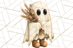 Frayed Fall Ghosts PNG Cozy Autumn Ghost Clipart Product Image 5