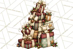 Vintage Christmas Clipart PNG, Christmas Retro Characters Product Image 4