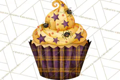 Halloween Cupcake Clipart PNG, Halloween Sweet Treats Product Image 5