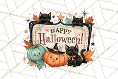 Atomic Age Halloween Clipart PNG, Retro 1950's Fall Decor Product Image 5