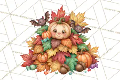 Halloween Village Clipart PNG, Spooky Cottage Town Product Image 5