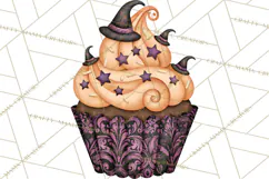 Halloween Cupcake Clipart PNG, Halloween Sweet Treats Product Image 2