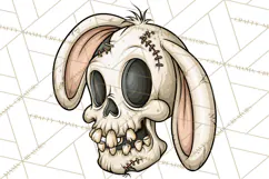 Cute Zombie Bunnies PNG Clipart, Halloween Animals Product Image 2