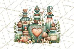 Halloween Village Clipart PNG, Spooky Cottage Town Product Image 2
