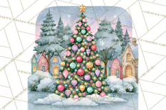 Merry And Bright Christmas Watercolor PNG Product Image 2