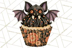 Halloween Monster Cupcake Clipart Png, Halloween Sweets Product Image 3