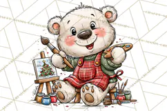Christmas School Clipart PNG, Teacher Classroom Holiday Png Product Image 2