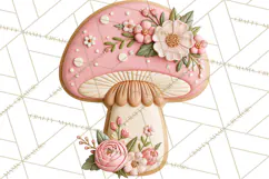 Pink Autumn Cookies Clipart PNG Product Image 3