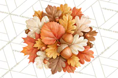 Fall Animals Clipart PNG, Autumn Floral Designs Product Image 3